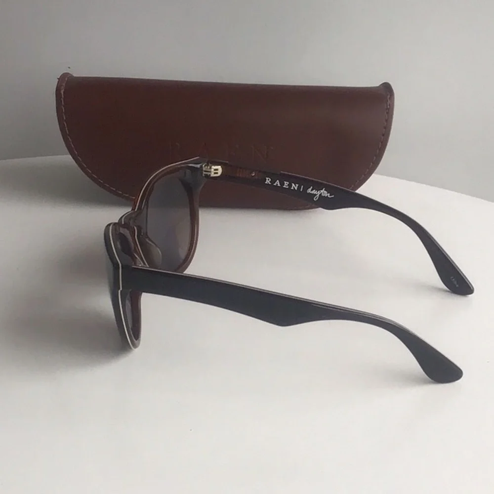 RAEN Dayton optics chocolate Frame Sunglasses with Brown Case